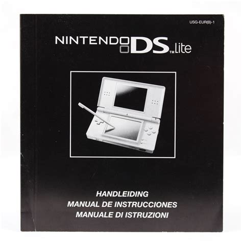 Nintendo DS Lite Instruction Booklet.
